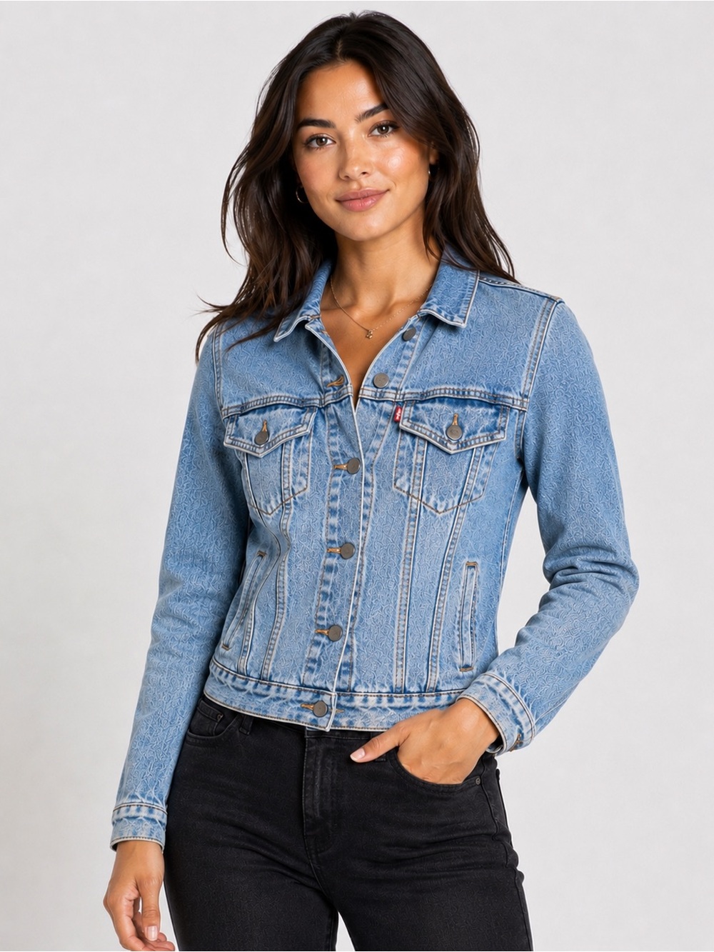 Levi’s Classic Light Wash Denim Trucker Jacket Size Small Vintage Inspired
